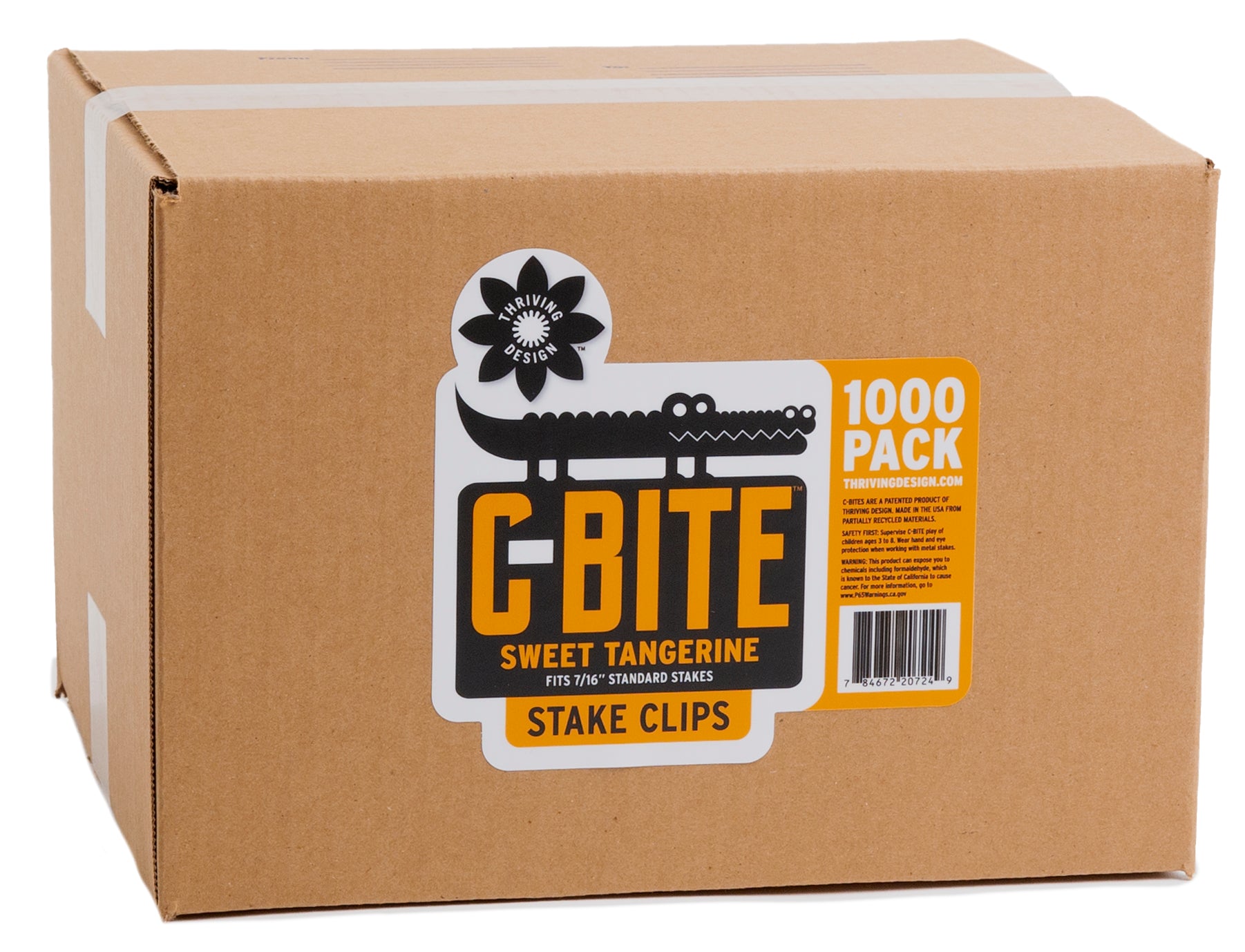 C-BITE Garden Stake Clips for 7/16" Tomato Stakes - Various Colors and Sizes