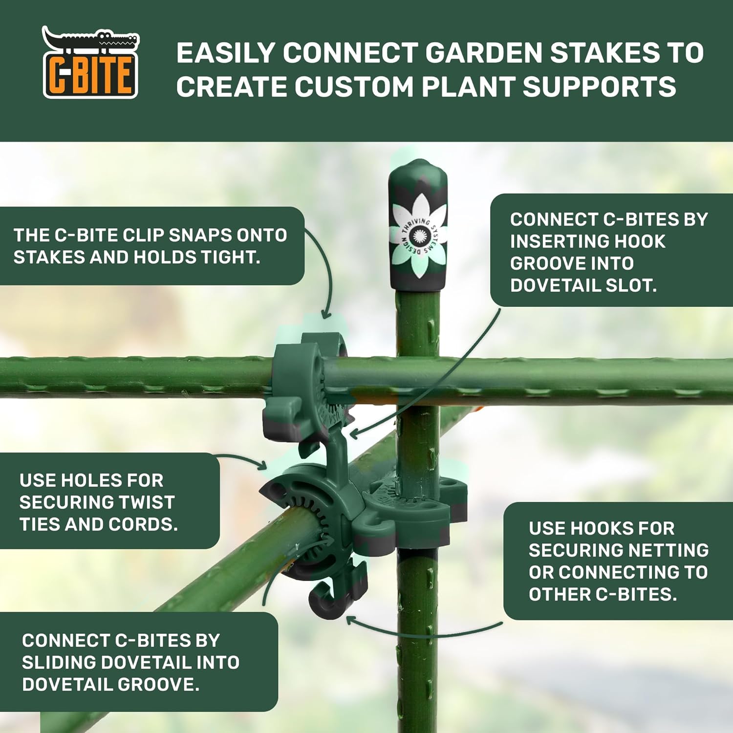 5’ Tomato Plant Support Kit - For the Basic Rigid Frame and Trellis Netting Applications