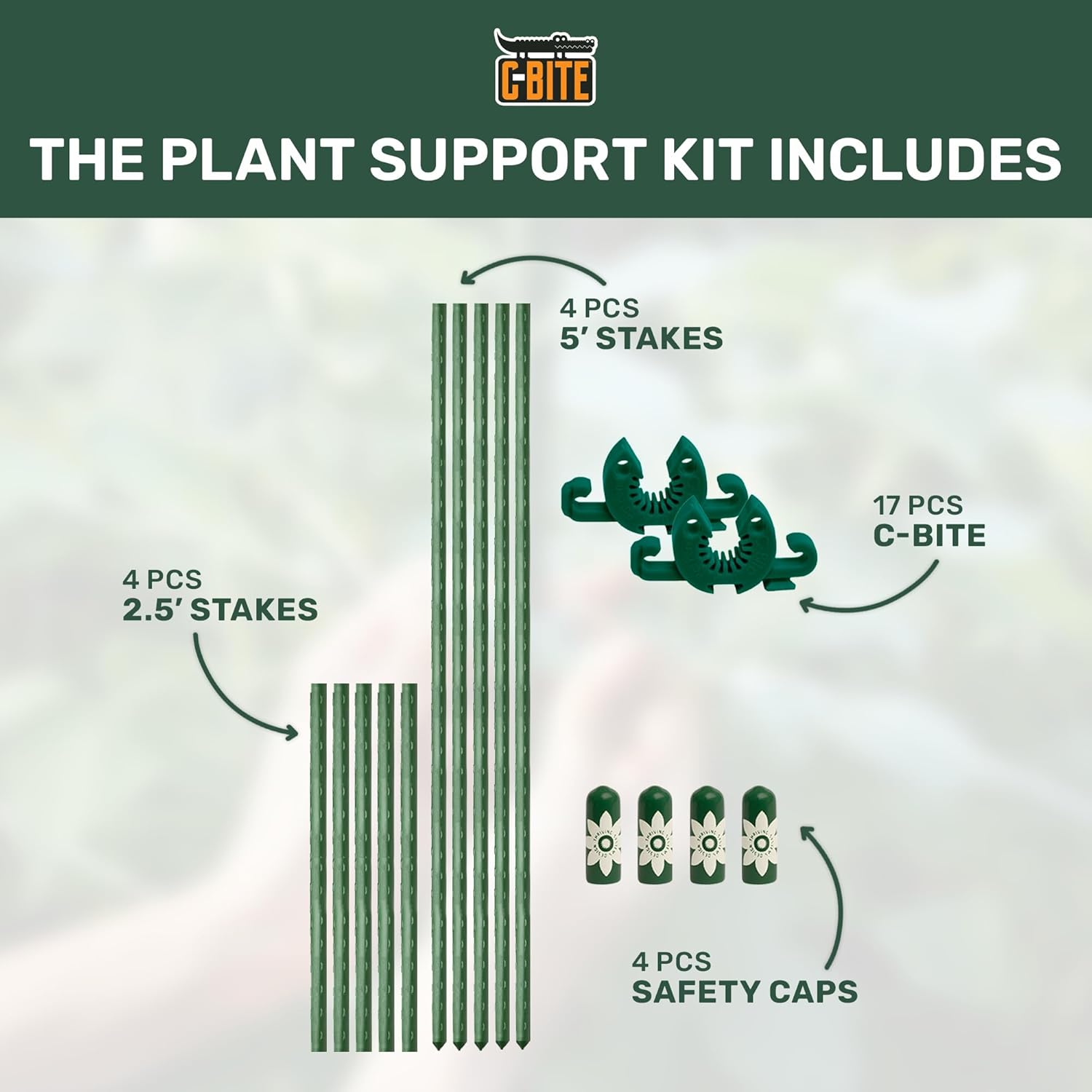 5’ Tomato Plant Support Kit - For the Basic Rigid Frame and Trellis Netting Applications