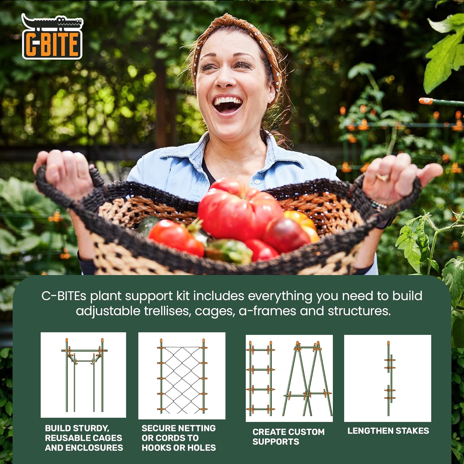 5’ Tomato Plant Support Kit - For the Basic Rigid Frame and Trellis Netting Applications
