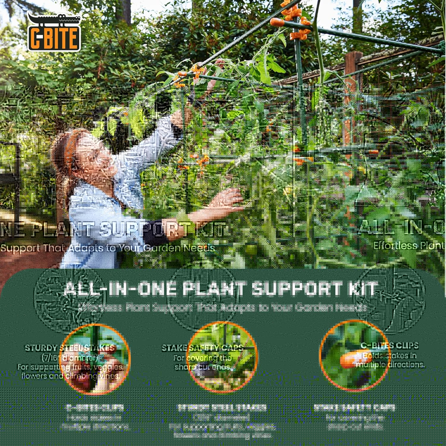5’ Tomato Plant Support Kit - For the Basic Rigid Frame and Trellis Netting Applications