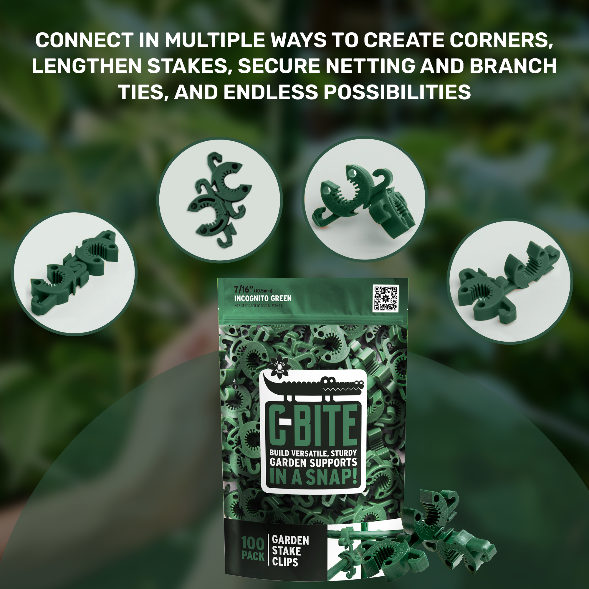 C-BITE Garden Stake Clips
