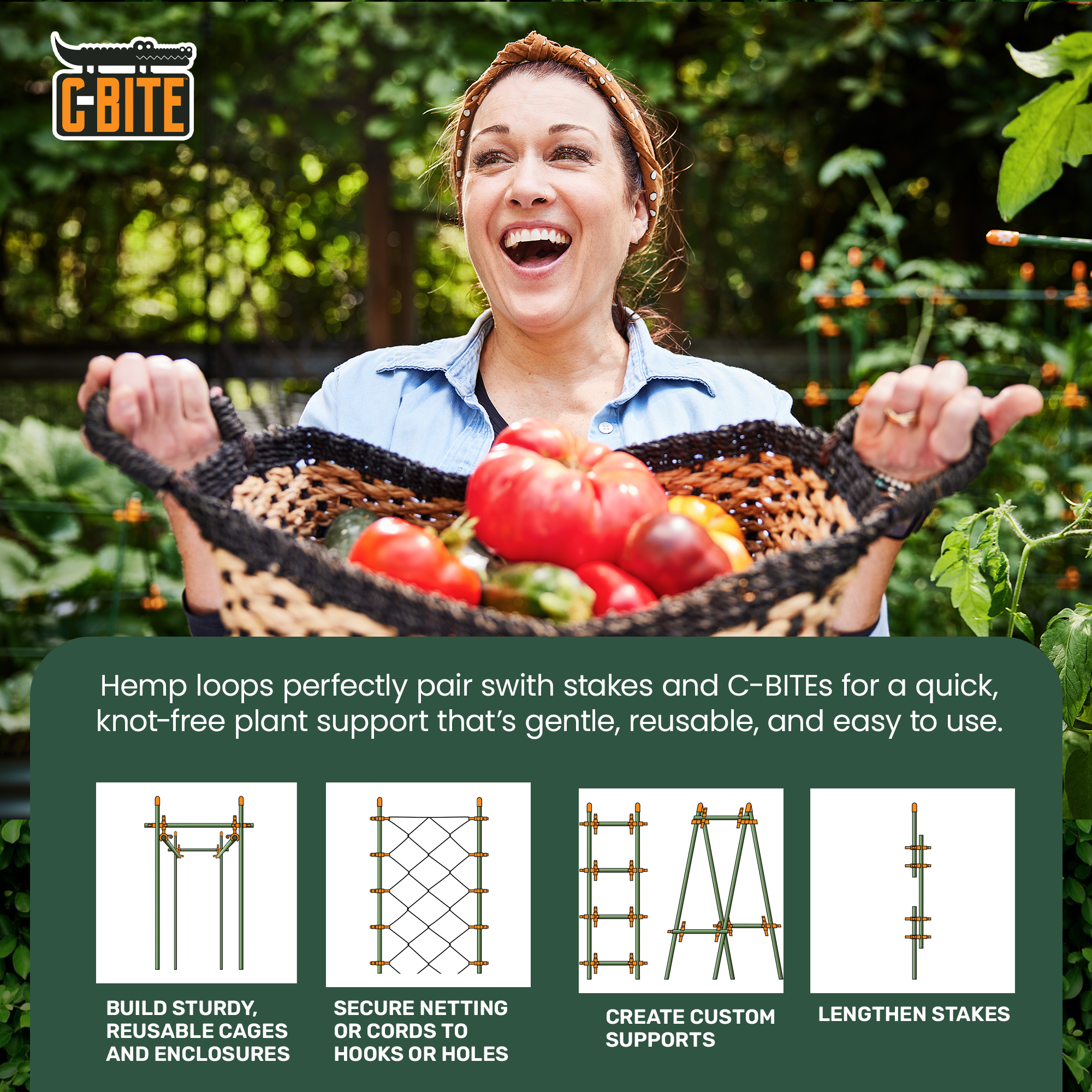 Easy Hemp Plant Loops - bunch of 100