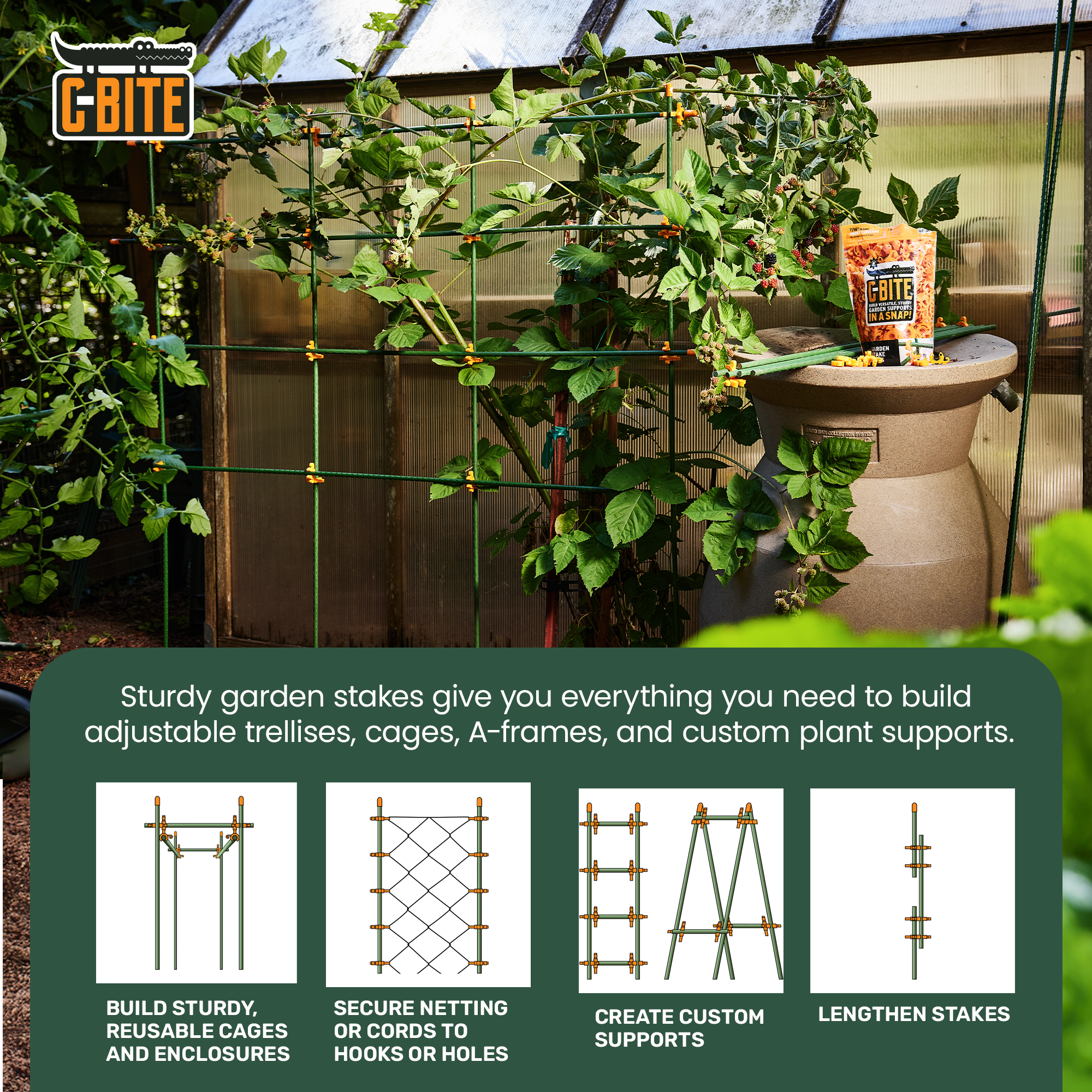 The Four Foot ++ Far Reacher Plant Support Kit