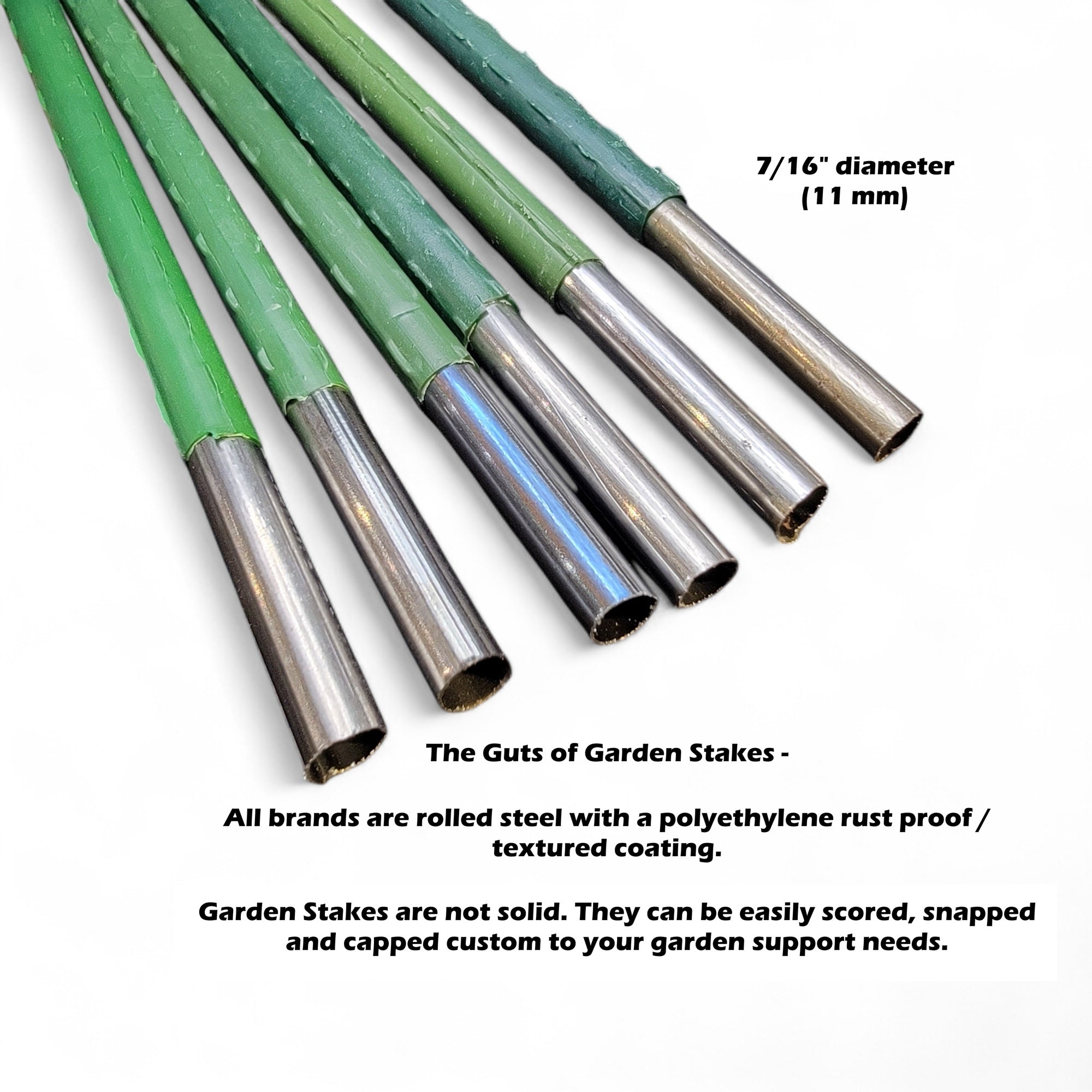 Sturdy Coated Steel Garden Stakes (available in lengths of: 2.5&
