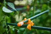 Twelve (12) Soft Stake Safety Caps  for  7/16" Garden Stakes - in Tangerine or Incognito Green - Thriving Design