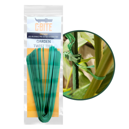 50 x Foot Long Garden Ties - Precut Coated Wire Twists Have the Reach You Need!