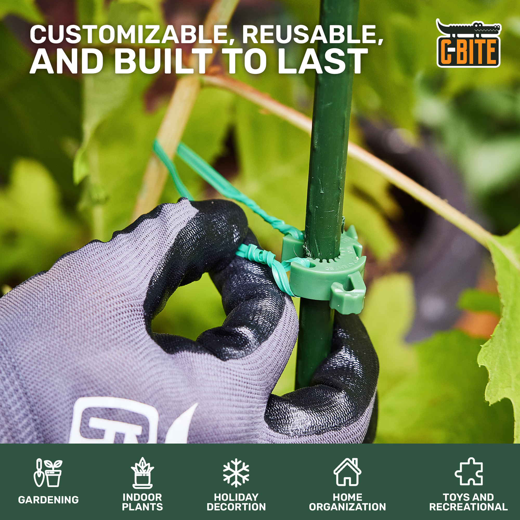 50 x Foot Long Garden Ties - Precut Coated Wire Twists Have the Reach You Need!