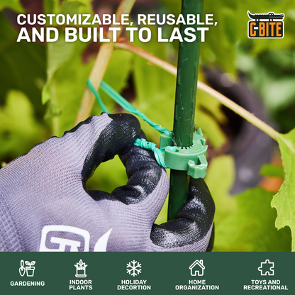 50 x Foot Long Garden Ties - Precut Coated Wire Twists Have the Reach You Need!