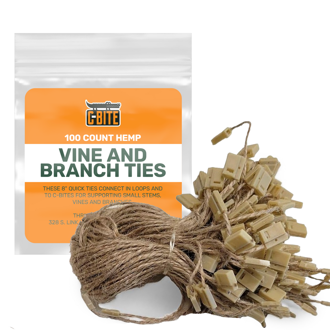 Easy Hemp Plant Loops - bunch of 100