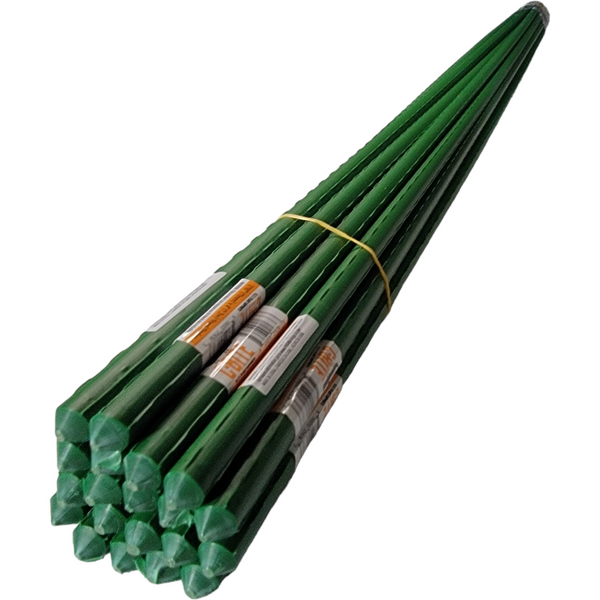 20 Garden Stakes (2.5' 3', 4', 5', and 6')  Sturdy Steel Plant Stakes. All 7/16" diameter - Extra Grabby Coating - Thriving Design